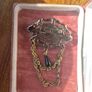 Vintage Black Stone Brooch Image 5