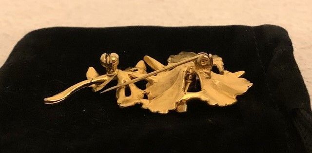 Mid Century Orchid Brooch