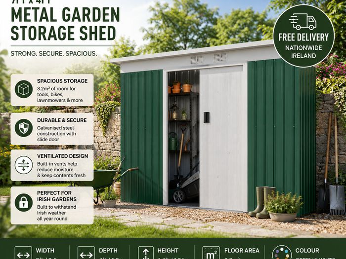 Metal shed 9ft x 4ft