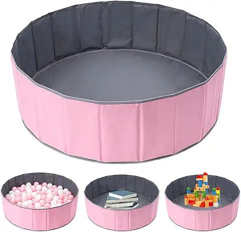Kids Baby Round Pool Ball Pit, Outdoor Indoor Nursery Baby Playpen for Toddler Boys Girls (100CM)