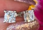 2 Carat White Gold Diamond Earrings