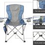 camping Folding chair 600D polyester /rip stop with side pocket grey blue (FREE SHIPPING) Image 4