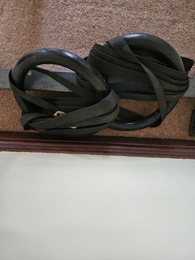 D8 Fitness Heavy-Duty Plastic Gym Rings (Adjustable Straps)