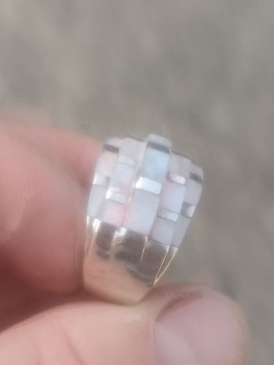 Stunning Mother Of Pearl Sterling Silver Ring