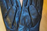NEW - M&amp;S black leather gloves