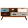 TV Cabinet with 3 Drawers 110x35x50 cm Solid Acacia Wood Image 7