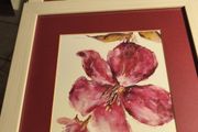 SET OF 2 Picture - Pastel pink flower - reproduction in frame , Brent Heighten artist