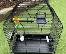 Bird Cage plus Sandpaper, bird seed and all the bits in the cage Inc 3D printed bird bath