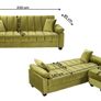 Sofa Bed with Storage & Pouffe 210cm Yadhi Lime 3-4 Seater Space Saving Ireland Image 5