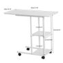 Home Office Rolling Wheel Notebook PC Stand With Storage Rack Image 4