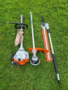New STIHL KM 56 RC KombiEngine with 2 Attachments