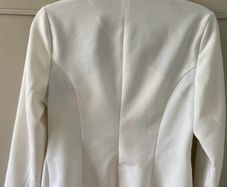 White blazer with single gold button size 12