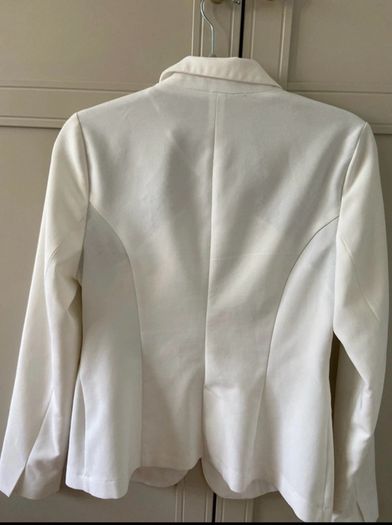 White blazer with single gold button size 12