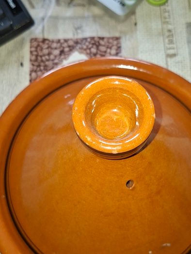 Authentic Moroccan Clay Tagine Pot Traditional Conical Ceramic Cookware, Bring the flavors of North Africa right into your kitchen with this beautiful, traditional Moroccan Tagine. Postage available or Collection,