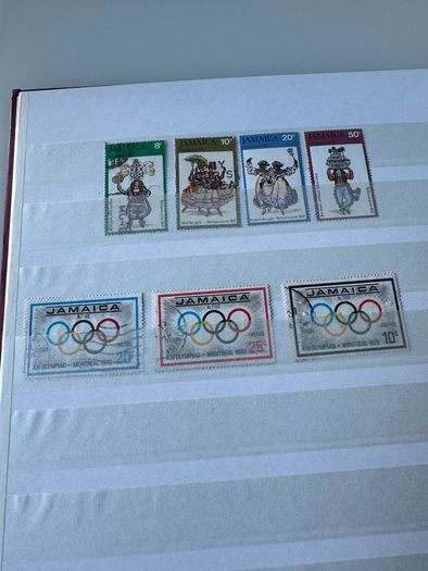 JAMAICA collection in stamp album