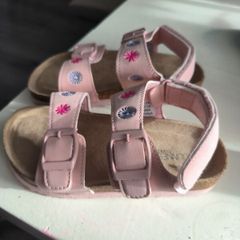 Girls Pink Floral Sandals