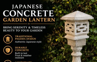 Garden ornament Asian style pagoda pedestal