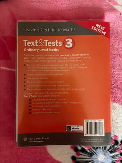 Text & Tests 3 Ordinary Level Maths LC