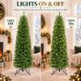 8FT/2.4m Slim Pre-Lit Artificial Pencil Christmas Tree with Lights Image 6