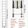 3.8m Telescopic Aluminium Ladder Image 7