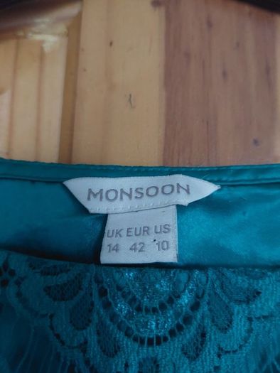 Monsoon teal lace mini dress (free postage)