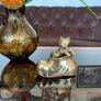 Vintage MCM Solid Brass Small Kitty Cat in a Boot Whimsical Sculpture Image 4