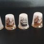 Bone China Thimbles Ships& Trains Themed Image 3