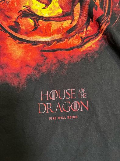 House of the Dragon. Tee Shirt. XL. Black.
