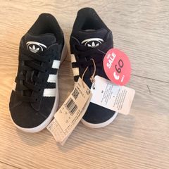 Adidas black and white kids runners size 10K
