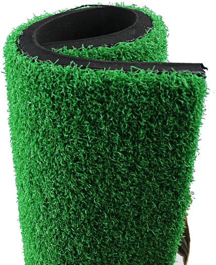 Golf Hitting Mats Indoor/Outdoor SBR Golf Mats with Rubber Tee Holder for Driving Range Practice, Backyard Use - Green, 12 X 12 Inch & 12"X24"