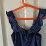 Navy Blue polka dot jumpsuit 12-13yr with pockets Image 4