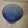 Hand Blown Blue Goblet Wine Glass Image 3