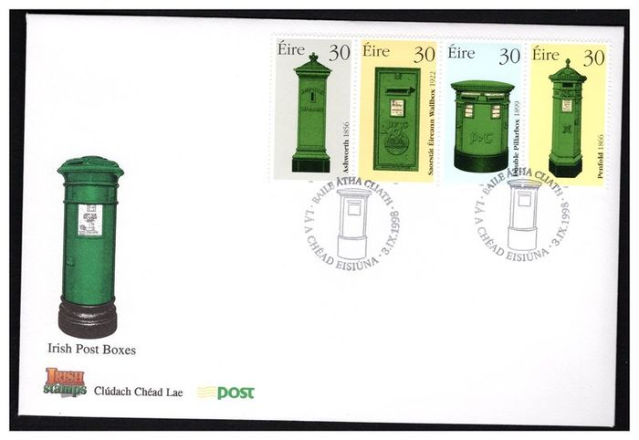 1998 Ireland Postboxes Commemorative Stamps An Post First Day Cover (FDC)