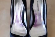 black heels 6 peep toe
