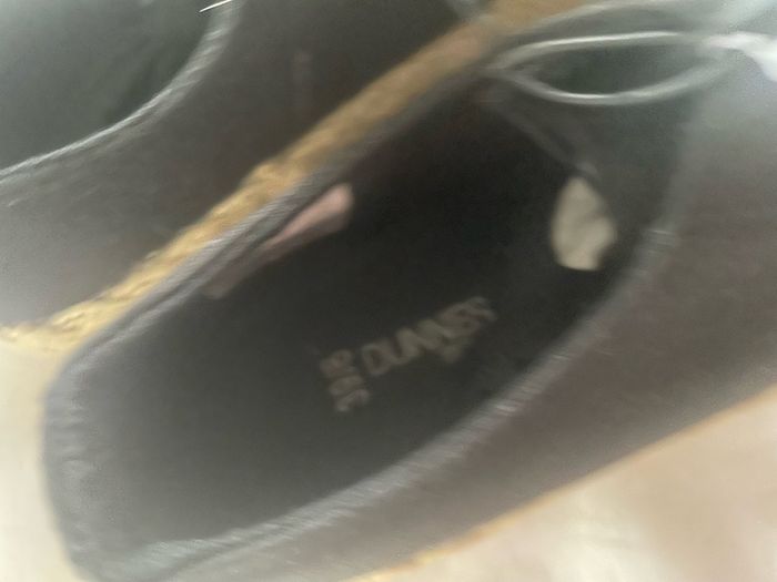 Black Espadrille lace up shoes size UK 6