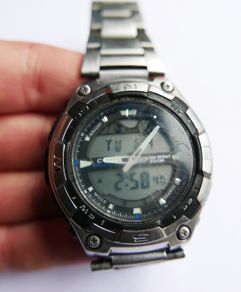 Casio AQW-100 Mens Analog Digital Sports Watch  World Time