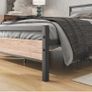4ft6 Double Bed Frames with Wood Headboard Heavy D Image 4