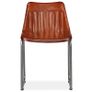 Dining Chairs 2 pcs Brown Real Leather Image 6
