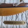 Vintage Wall Hanging Framed Wood Shadow Box with Half Hull Sailboat Models Made of Wood SCHOONERS 1871 GLORIA Image 8