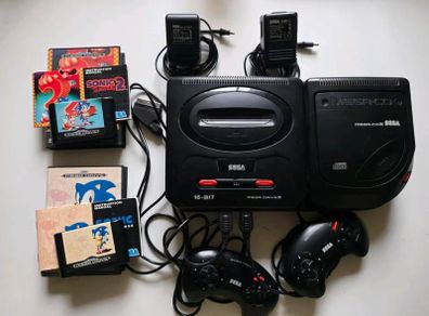 Sega Mega CD 2 with Mega Drive 2 Complete Bundle