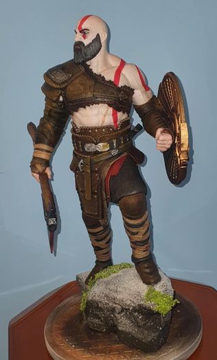 Kratos 14.5in Custom Statue Premium Hand Painted Collector Quality