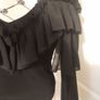 BNWT Stunning River Island Black Ruffle Bodysuit (Size 8) Image 5