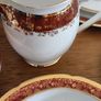20 pcs Vintage Royal Tara Tea Set Burgundy Red Gold Image 6