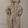 fluffy Cosy Hooded pramsuit all in one Image 2