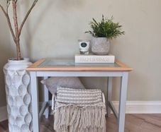 Glass top side table