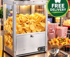 Commercial Nacho Chip Warmer 80L Stainless Steel Heated Snack Display Cabinet