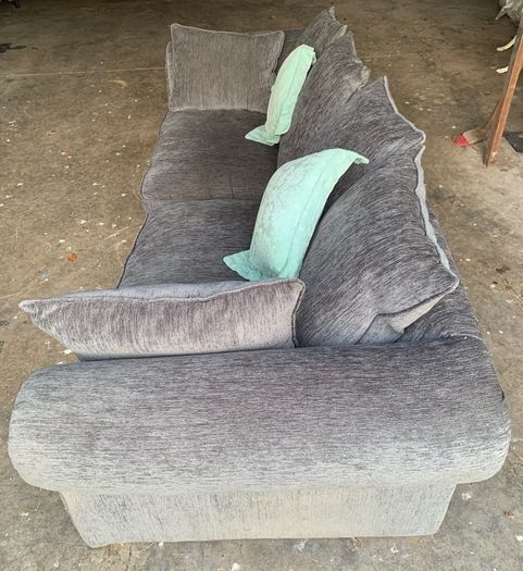 Pair of Large Custom-Made Grey Sofas