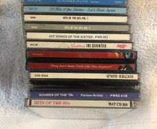 Bundle of CDs with music from 50s, 60s and 70s
