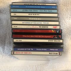 Bundle of CDs with music from 50s, 60s and 70s