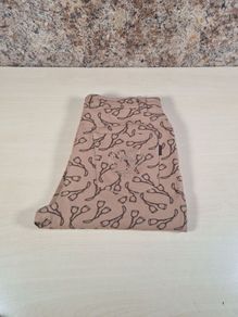womens MICHELE jeans stretchy brown equestrian horseriding stirrup pattern Size UK 12 EU 38 regular slim line
